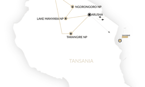 Routenbeispiel für privat Safari tansania