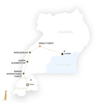 Karte zu Uganda Uganda_Ruwenzori_Gorillatrekking, Selbstfahrer Uganda, Mietwagenrundreise
