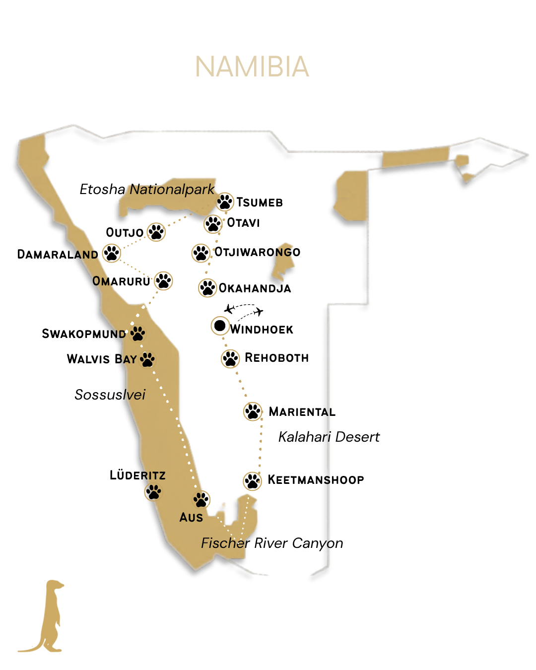 Namibia reise 21 tage kleingruppe deutschsprachig tukio afrika Namibia reise route zu 21 tage deutschsprachige rundreise kleingruppe tukio afrika
